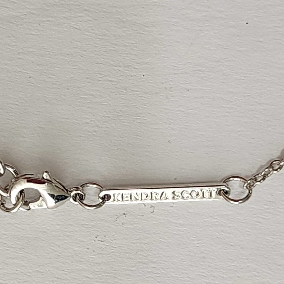 Kendra Scott Elisa necklace in silver with sparkly‎ white Iridescent Opal stone. - Picture 6 of 9